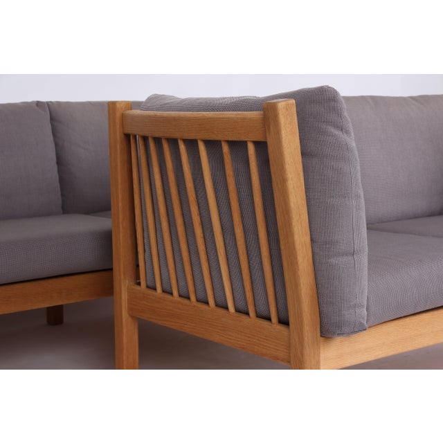 Danish Sofas in Oak by Andreas Hansen, 1970s, Set of 2 For Sale - Image 6 of 12