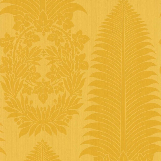 Zoffany Marsden`s Palm Damask Wallpaper in Tigers Eye For Sale