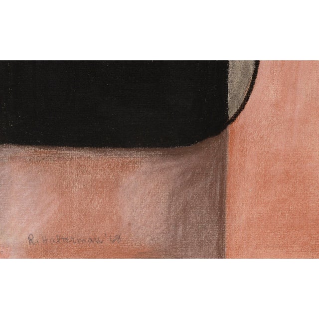 R Halterman Abstract Geometric Jugs Pastel on Paper 1960s For Sale - Image 4 of 6