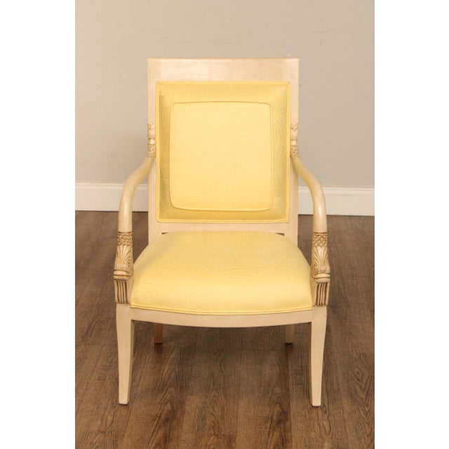 French Empire Style Dolphin Carved Armchairs - A Pair For Sale In Philadelphia - Image 6 of 12