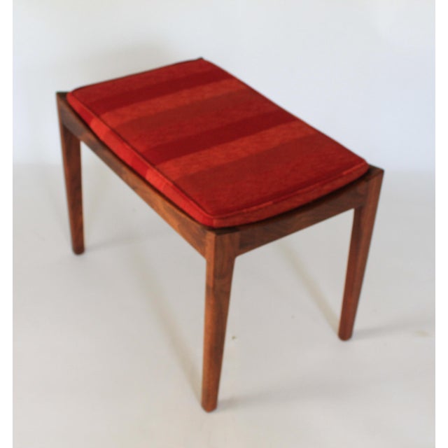 Wood Vintage Jens Risom Design Footstool or Ottoman For Sale - Image 7 of 12