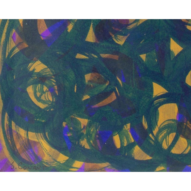 Abstract Acrylic on Paper Painting by Steven Conant For Sale - Image 4 of 6