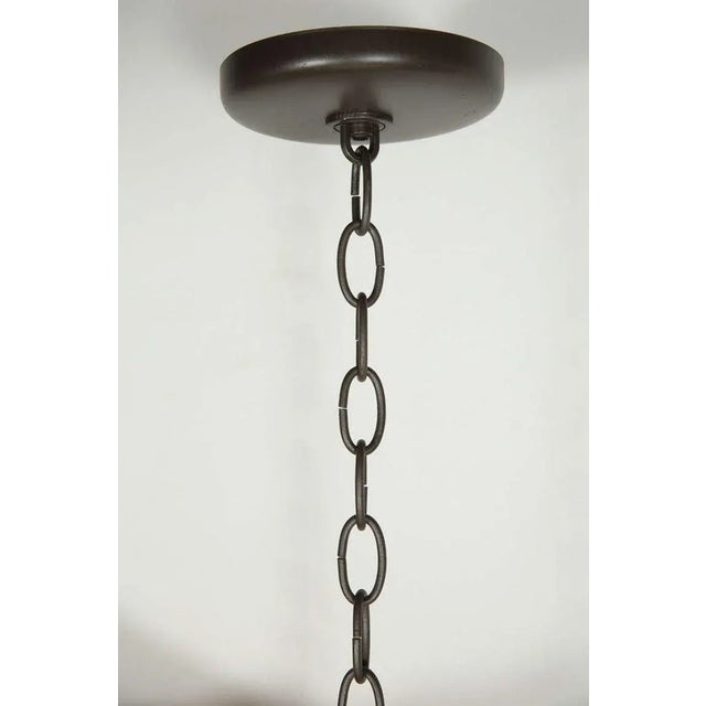 Metal Moroccan Moorish Filigree Metal and Clear Glass Lantern For Sale - Image 7 of 7