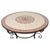 Moroccan Outdoor Round Mosaic Tile Dining Table on Iron Base 47 in. For Sale - Image 9 of 13
