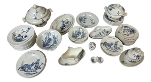 Antique Dinner Set from Gien, 1900, Set of 50