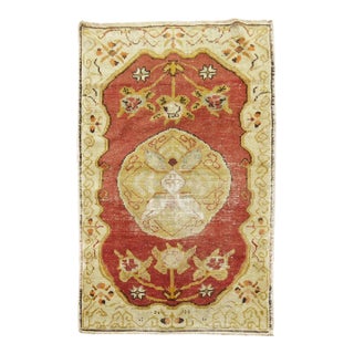 Early 20th Century Shabby Chic Turkish Rug - 2'8" x 4' For Sale