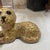 1970s Small Floral Ceramic Painted Dog Sculpture For Sale - Image 4 of 7