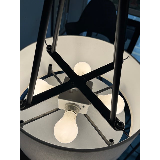 White Contemporary Loop Pendant For Sale - Image 8 of 9