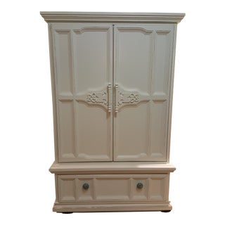 1960s Shabby Chic Distressed Armoire For Sale