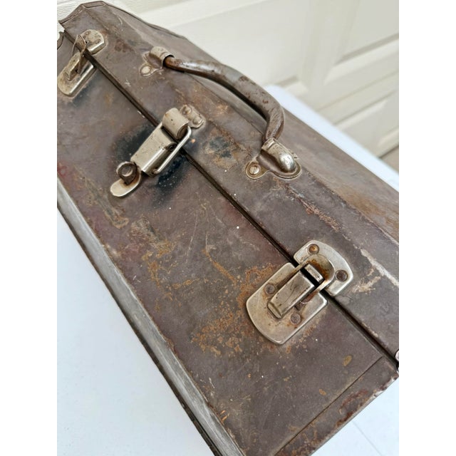 Mid 20th Century Vintage Mid Century Industrial Tool Box For Sale - Image 5 of 12