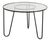 Round French Mid-Century Bellevue Side Coffee Table in Glass and Black Metal by Mathieu Matègot, 1950s For Sale