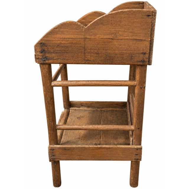 Mid-Century Modern Late 19th C. Primitive Pine Washstand With Rare Baltimore Shipping Crate Advertising Marks, Pair For Sale - Image 3 of 5