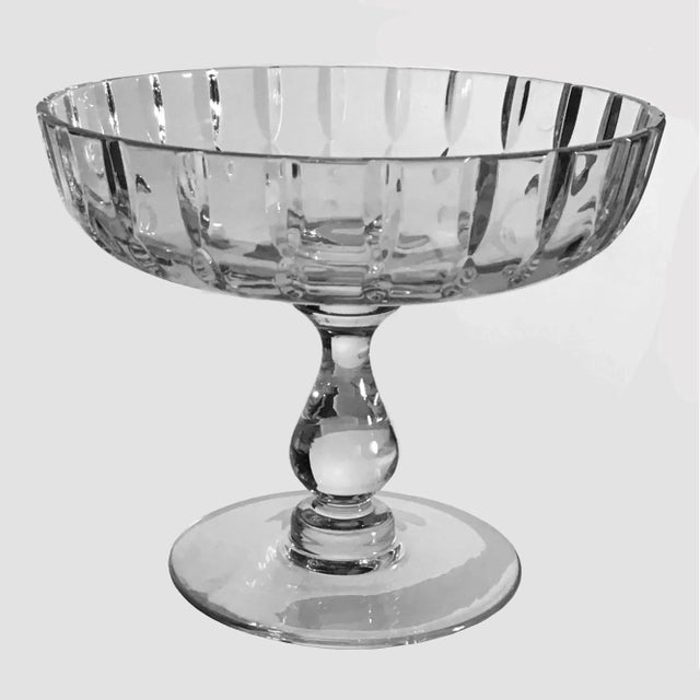 1960s Vintage Clear Pressed Glass High Footed Dessert Cups- Set of 7 For Sale - Image 5 of 12