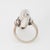 1940s Retro Elongated Moonstone Ring Sz 5.5 Ruby Diamond White Gold Cocktail Jewelry For Sale - Image 5 of 5
