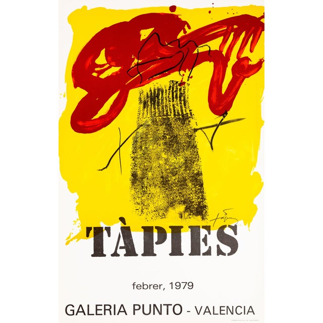 Galeria Punto Lithograph Poster after Antoni Tapies For Sale