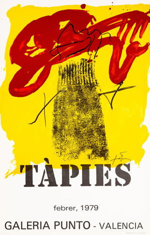 Galeria Punto Lithograph Poster after Antoni Tapies