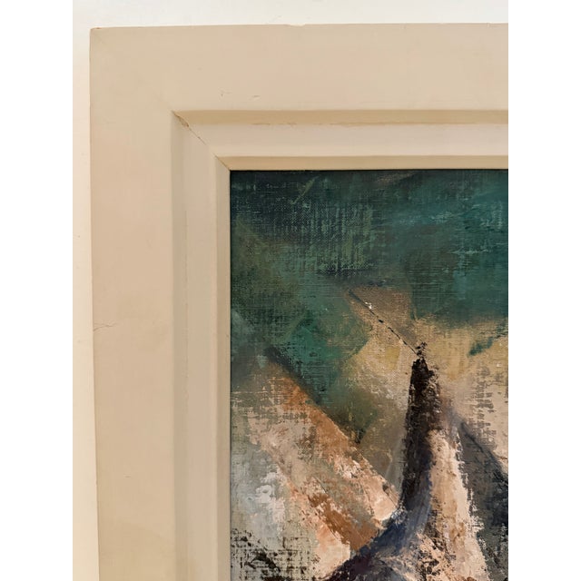 Abstract Matthew Whippman “Beton Piramide” Abstract Geometric Painting, Signed 1956, Pretoria Art Museum Provenance For Sale - Image 3 of 9