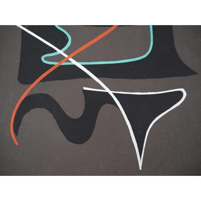 César Domela, Abstract Writing, Lithograph and Stencil For Sale - Image 4 of 5
