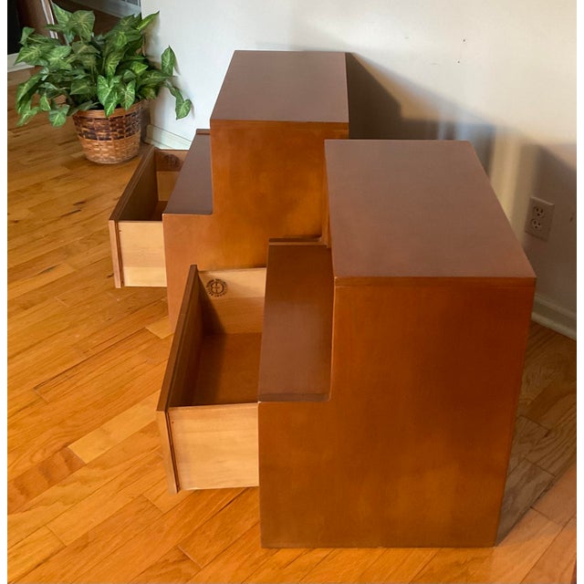 Pair of Vintage Mid Century Modern Nightstands Russell Wright Conant Ball For Sale In Greenville, SC - Image 6 of 12