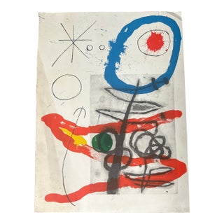 1960’s Original Joan Miró Lithograph “Paintings on Cardboard Viii” For Sale