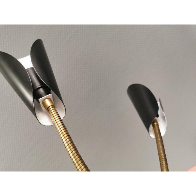 Wall Lamps with Brass Arms, Danish, 1970s, Set of 2 For Sale - Image 11 of 13