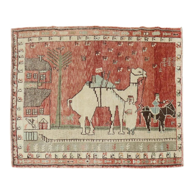 Turkish Konya Pictorial Rug no. j3600 For Sale