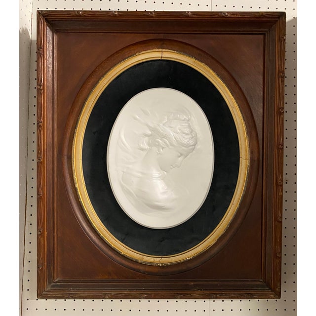 Antique 19 Century Framed Oversized Taglia/Medallion For Sale - Image 9 of 9