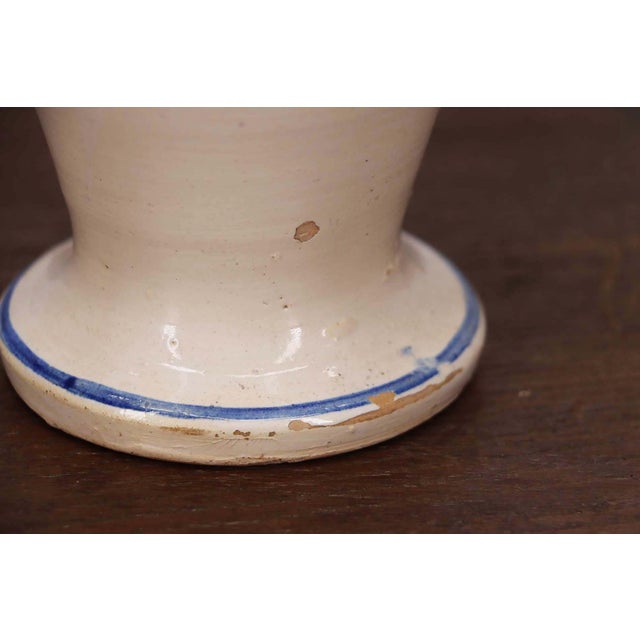 Ceramic 19th Century Portuguese Floral Vase, Earthenware, Faience For Sale - Image 7 of 12