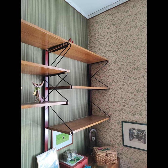 Sideboard with Wall Bookcase, 1970s, Set of 2 For Sale - Image 6 of 14