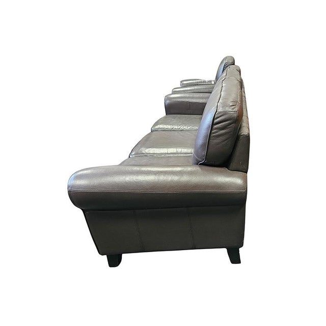 Leather Living Room Set, 1990s, Set of 2 For Sale - Image 4 of 10