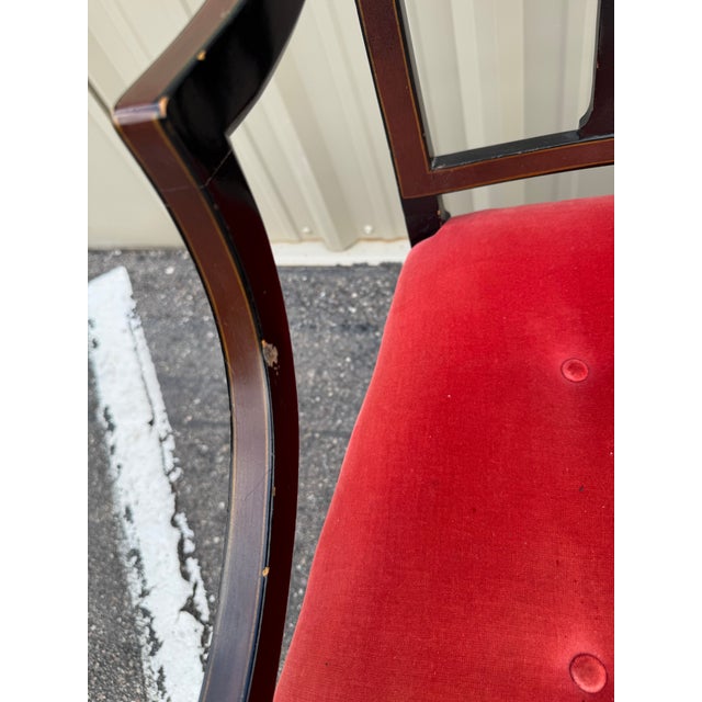 19th-Century American Sheraton-Style Painted Armchair For Sale - Image 11 of 12