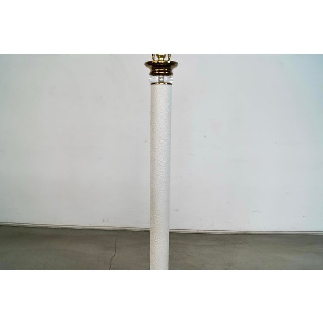 1970’s Hollywood Regency Lucite & Brass Floor Lamp For Sale In Los Angeles - Image 6 of 12