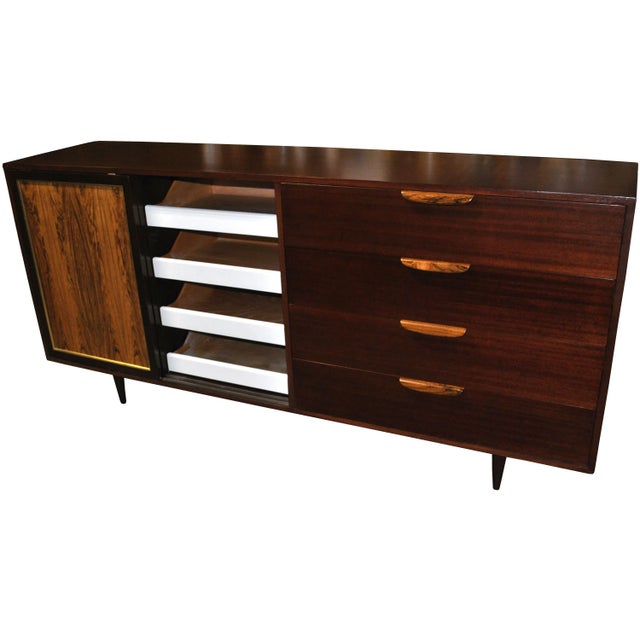 Brown Vintage Rosewood Mahogany Harvey Probber Credenza For Sale - Image 8 of 13