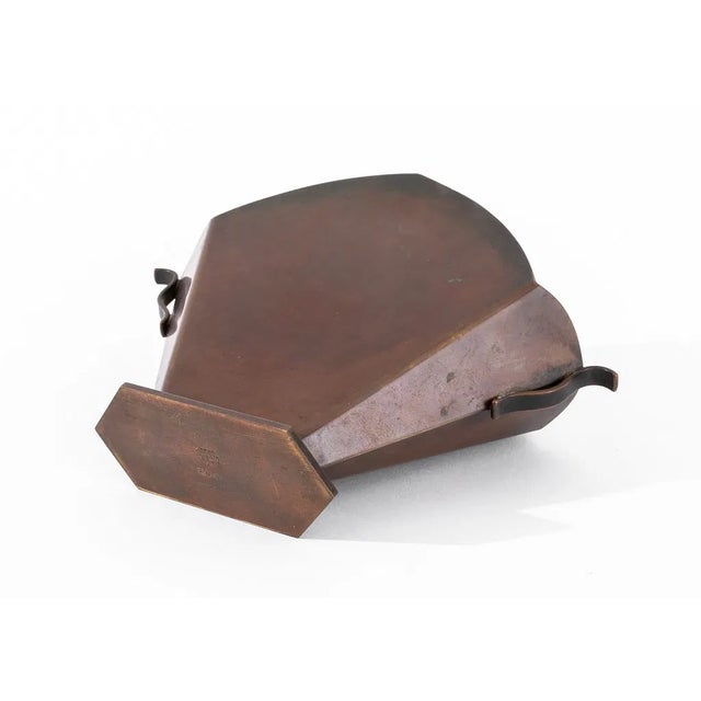 Mid 20th Century Art Deco Patinated Bronze Vase by Holger Fridericias, Denmark For Sale - Image 4 of 6