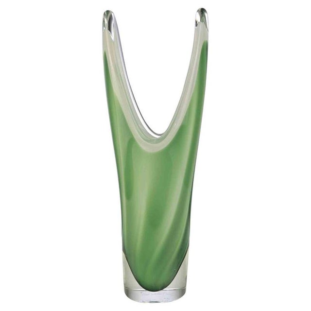 1970s Vintage Green Glass Vase, Italy, 1970s For Sale - Image 5 of 5