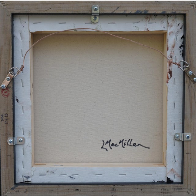 Contemporary "Volcano" Contemporary Abstract Landscape Mixed-Media Painting by Laurie MacMillan, Framed For Sale - Image 3 of 6