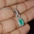 Gia Natural 2.37cts vs F Diamond Emerald 18k Solid Gold Slide Pendant Necklace For Sale - Image 10 of 14
