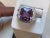Estate DAVID YURMAN Sterling Silver Amethyst Ring With Diamonds size 7 For Sale - Image 16 of 18