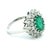 Bring a touch of classic glamour to your collection with this beautifully crafted KCM 14K white gold emerald and diamond...