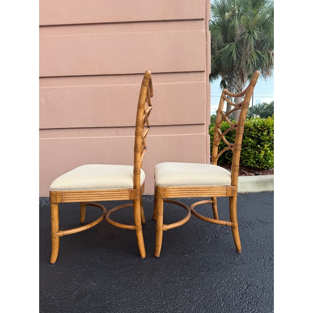 Lexington Tommy Bahama Beach House Faux Bamboo Dining Chairs, a Pair For Sale In Naples, FL - Image 6 of 12