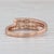 0.16ctw Diamond Bypass Ring 18k Rose Gold Size 7.25 Stackable For Sale In Greensboro - Image 6 of 8