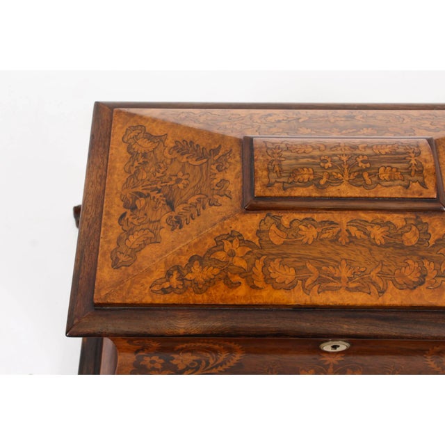 19th Century George IV Gonçalo Alves & Amboyna Marquetry Tea Caddy, 1825 For Sale - Image 10 of 18
