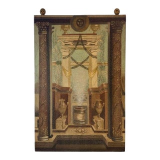 Maitland-Smith Hand-Painted Neoclassical Trompe L’Oeil Wall Panel Painting For Sale