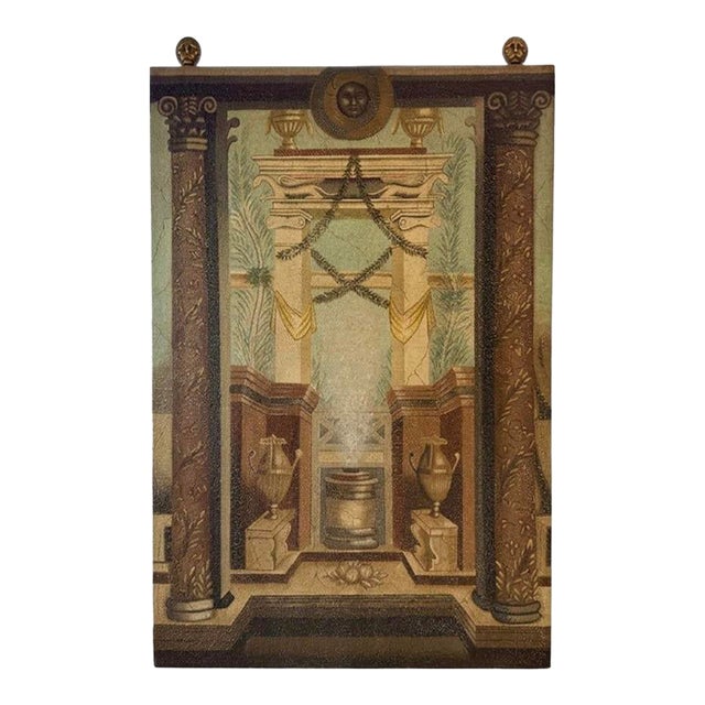 Maitland-Smith Hand-Painted Neoclassical Trompe L’Oeil Wall Panel Painting For Sale