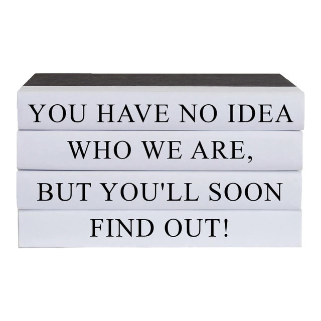 Decorative Books - Quote Book Stack - "Find Out" For Sale