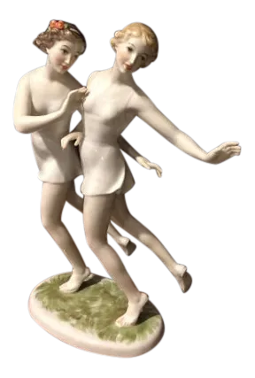 Rosenthal Art Deco “Two Girls Dancing” by H Meisel Figurine