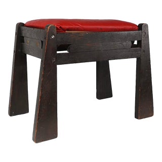 Mission Oak Cricket Bench Ottoman Stool After Limbert Stickley Macintosh For Sale