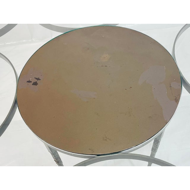 Architectural Glass Dining Table With Sculptural Metal Base, Usa, 1970s For Sale - Image 14 of 18