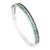 925 Sterling Silver Emerald & Blue Sapphire Gemstone Bangle Bracelet For Sale
