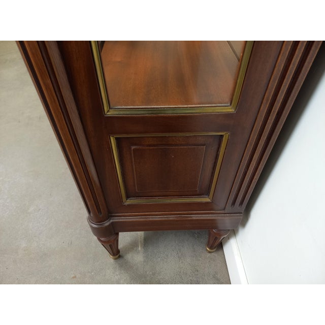 Tan Louis XVI Mahogany Showcase, 1950s For Sale - Image 8 of 18